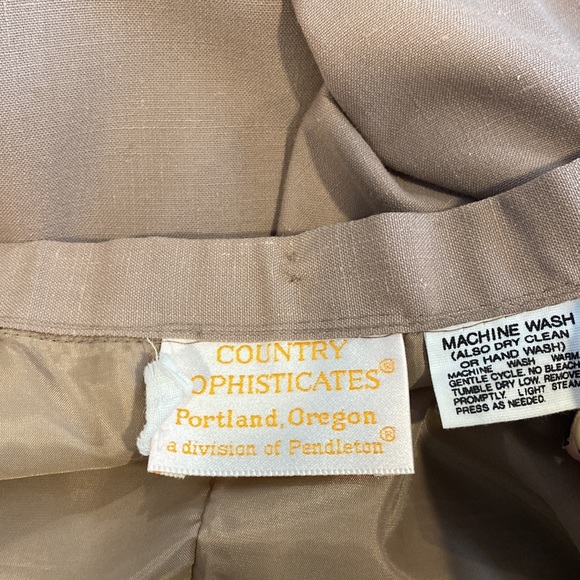 Vintage Country Sophisticates Pendleton Skirt Suit - Beige - Picture 7 of 7